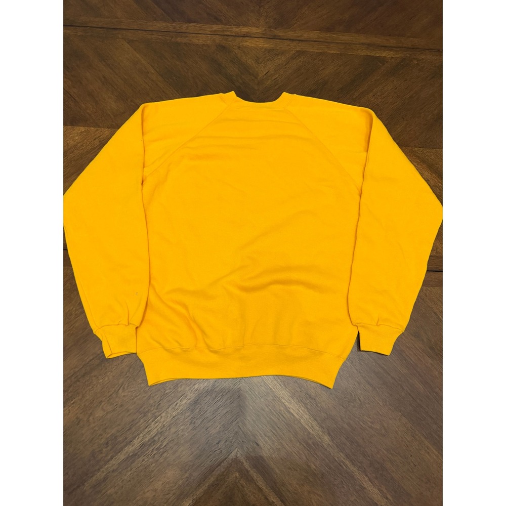 Vintage Hanes Yellow Sweatshirt Read Me A Story Graphic Pullover Large USA Made - Picture 2 of 5